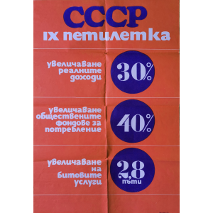 Poster "USSR - IX five years" - 1971